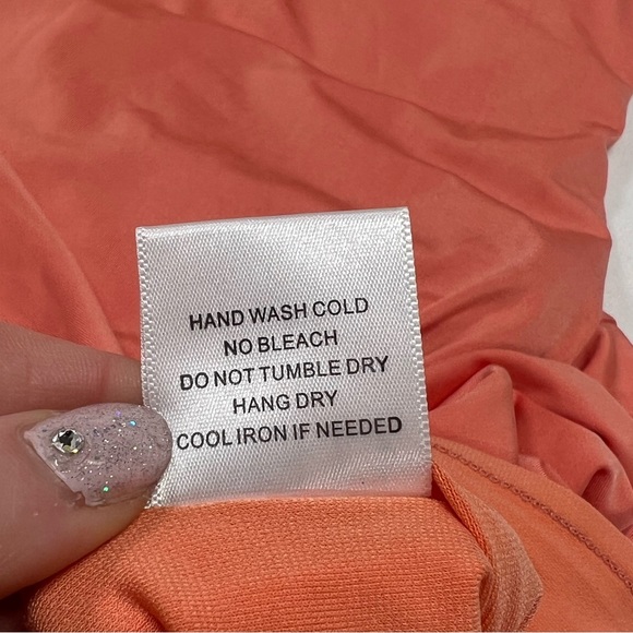 REVOLVE NBD Peach Midi Gown New With Tags Size XS Slinky Stretch Dress - Picture 6 of 11